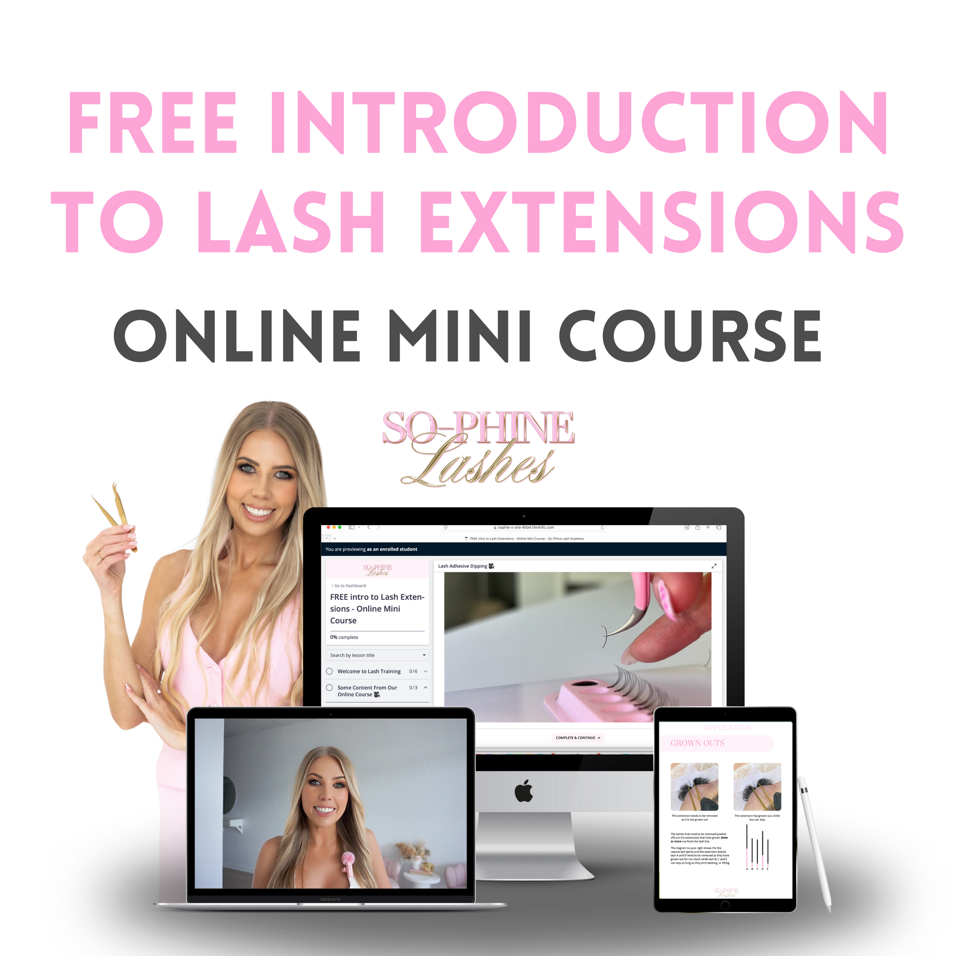 FREE Introduction To Lash Extensions - Online Mini Course - So-Phine Lashes